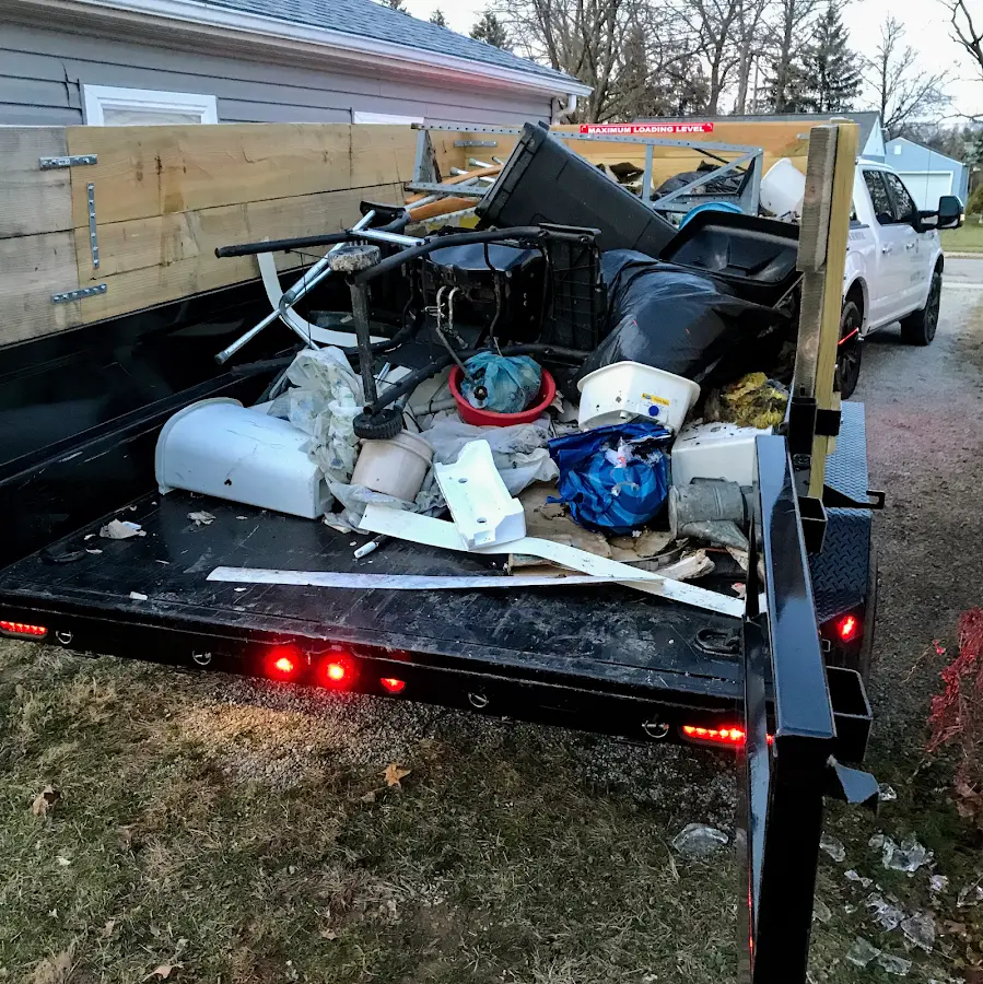 Roll-off dumpster delivered to a residential driveway in Fairfield